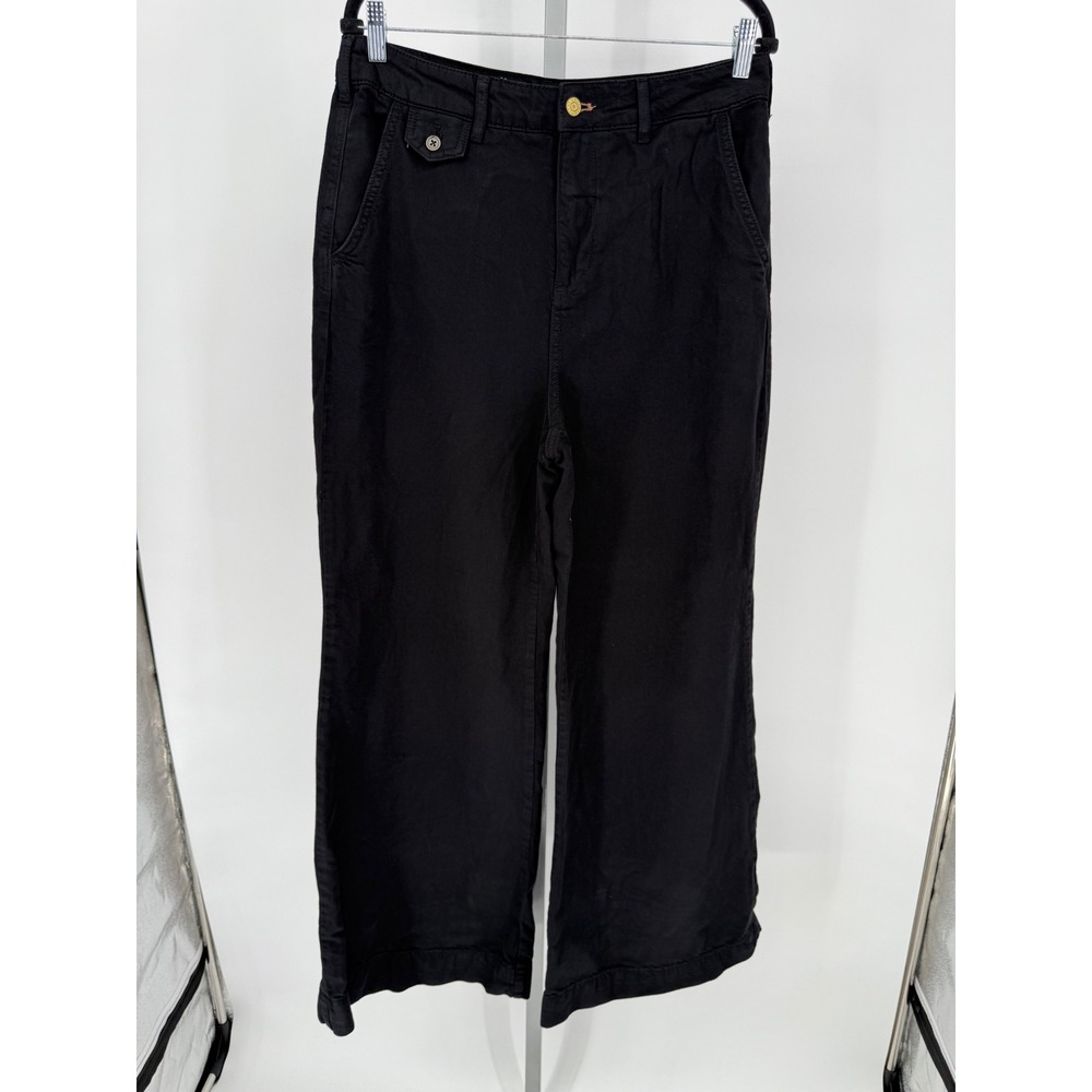 PILCRO‎ & THE LETTERPRESS Womens Black Wide Leg Crop Cropped Pants Size 32
